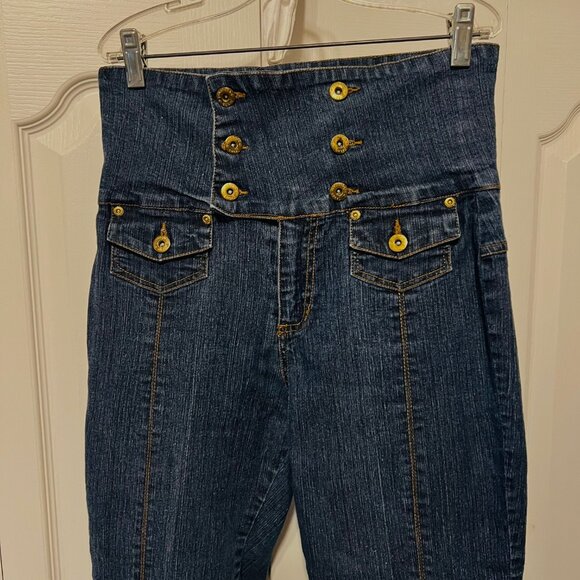 Younique Brand Jeans-Blue High Waisted Sz. 11 Jrs.-Stretch-Comfy-Unique - Picture 2 of 14